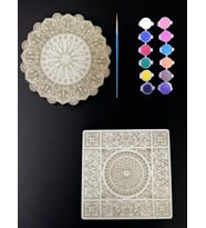 Ahşap 2'li Mandala Hobi Boyama Setleri (111)