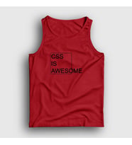 Presmono Unisex Sarı Css Is Awesome Developer Yazılımcı Atlet 357360tt (Kırmızı)