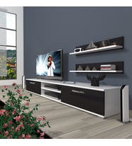 Decoraktiv Eko 4 Slm Dvd Tv Ünitesi Tv Sehpası (Beyaz-Siyah)