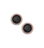 Uyumlu Model Apple iPhone 13 Mini Taşlı Kamera Lens Koruyucu Çerçeveli Koruyucu (Rose)