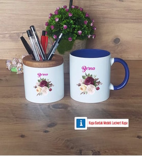 İsme Özel Doğum Günü Hediyesi Kalemlik, Kupa Bardak T Kişiye Özel Hediye (Model 6)