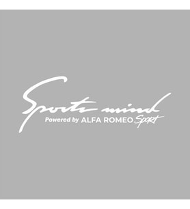 Sports Mind Alfa Romeo Sports Sticker siyah 21x10 CM (Beyaz)
