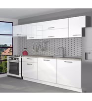 Decoraktiv Ekol 240 MDF Hazır Mutfak Dolabı - Tezgah Dahil - Parlak Beyaz (Beyaz)