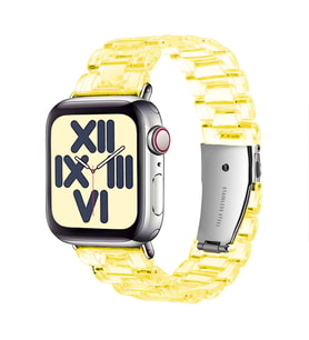 BİPOWER Apple Watch 42-44mm KRD-22 Candy Kordon (Sarı)