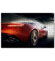 Cakapuzzle Kırmızı Aston Martin ve Tünel Işıkları  Puzzle Yapboz MDF (Ahşap) (1000 Parça)
