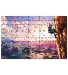 Cakapuzzle Zeldanın Vahşi Nefesi Efsanesi Çizgi Görsel Puzzle Yapboz MDF (Ahşap) (500 Parça)