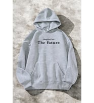 The Future Baskılı Oversize Sweatshirt (Gri)