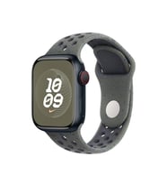 Apple Watch 44/45/46/49mm Kordon 2023 Point Delikli Silikon Strap Kayış 2/3/4/5/ (Haki)
