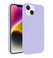 iPhone 14 Plus Kılıf Magsafe Özellikli Pastel Renk Plas Kılıf (Lila)