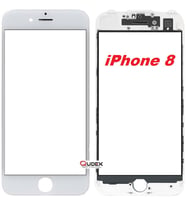 iPhone 8 Dokunmatik Çıtalı Okalı Ön Cam Touch Lens Orjinal Kalite (Beyaz)