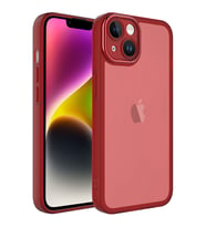 Apple iPhone 14 Plus Kılıf Kamera Korumalı Transparan Zore Post Kılıf (Kırmızı)