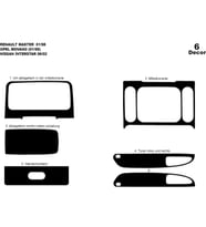 Meriç® Renault Master Ön Torpido Kaplama Maun 6 Parça 1999-2003 (Piano Black)