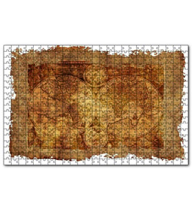 Cakapuzzle Latince Eski Dünya Haritası  Puzzle Yapboz MDF (Ahşap) (255 Parça)