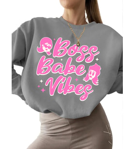 Sweatshirt erkek unisex 3 iplik şardonlu bisiklet yaka Bej Sweatshirt Patron bebek titreşimleri (Gri)