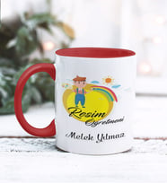 Resim Öğretmeni Tasarımlı Kişiye Özel Kupa Bardak (Kırmızı)