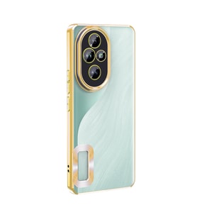 Honor 200 Kılıf Kamera Korumalı Logo Gösteren Omega Kılıf (Gold)