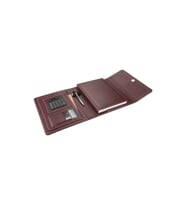 Organizer Ajanda Kılıflı Tarihsiz Kareli 160 Yaprak 17x24 Defterli Mıknatıs Kapaklı Rainbow Vegan 22x26 cm (Bordo)