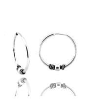 925 Ayar Gümüş, 17,5 mm Halka Küpe , DGN20334 (Gümüş-Beyaz)