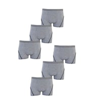 6lı Erkek Çocuk Likralı Pamuklu Boxer Kaliteli İç Çamaşır (Gri)