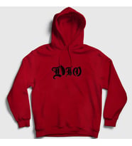 Presmono Unisex Beyaz Logo Ronnie James Dio Kapüşonlu Sweatshirt 143287tt (Kırmızı)