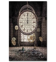 Cakapuzzle Dev Saat ve Zamanın Dağılışı Puzzle Yapboz MDF (Ahşap) (500 Parça)