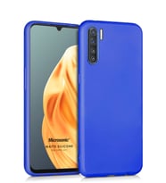 Microsonic Matte Silicone Oppo A91 Kılıf (Mavi)