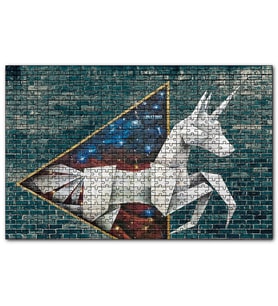 Cakapuzzle Grafiti Origami Sokak Sanatı Görseli  Puzzle Yapboz MDF (Ahşap) (1000 Parça)