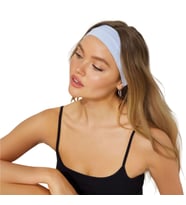 Saç Bandı Kadın Erkek Spor Elastik Kaymaz İnce Ter Emici Esnek Pamuk Genç Saç Bandı Bandana Kadın Makyaj Yüz Yıkama Koşu Yürüyüş Bandi Dans Fitness Yoga Pilates Bisiklet İçin Saç Bandı Taç Headband Unisex Hairband Pamuk Egzersiz Ter Bandı Kafa Bandı (Buz 