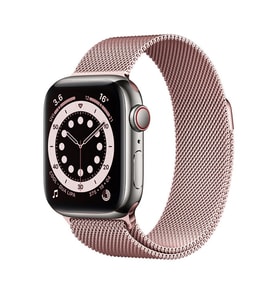 Apple Watch 10/11 42mm-38/40/41mm Kordon Milano Loop Metal Kordon 2/3/4/5/6/se/7 (Rose)