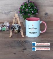 Fen Bilimleri Öğretmeni Kupa Bardak Beyaz ve Fotoğraflı Ahşap Anahtarlık Hediye (Model 6)