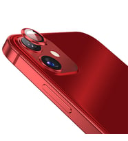 BİNANO Mini Metal Ring Iphone 11/12/12 Mini Lens Koruyucu 2'li Takım (Kırmızı)