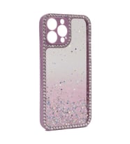 Apple iPhone 13 Pro Kılıf Zore Fensi Parlak Simli ve Pullu Kılıf (Rose)