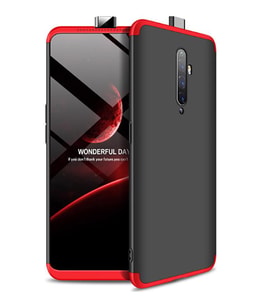 Oppo Reno 2Z Kılıf Zore Ays Full Koruma Kılıf (Siyah-Kırmızı)
