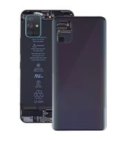 Samsung Galaxy A51 Uyumlu Arka Pil Batarya Kapağı SM-A515F (Siyah)