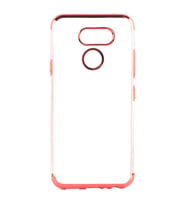 LG K40S Kılıf Zore Dört Köşeli Lazer Silikon Kılıf (Kırmızı)