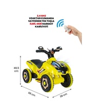 UJ Toys  Akülü Araba 6 Volt Uzaktan Kumandalı 2-4 Yaş (Sarı)