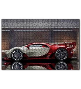 Cakapuzzle Kırmızı Beyaz Bugatti Veyron EB 164  Puzzle Yapboz MDF (Ahşap) (1000 Parça)