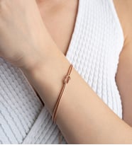 925 Ayar Gümüş Aşk Düğümü Bileklik (Rose)