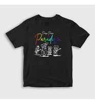 Presmono Unisex Çocuk Beyaz Paradise Coldplay T-Shirt 471291tt (Siyah)