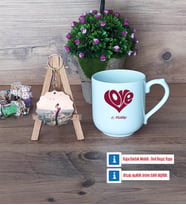 Sevgiliye Hediye Kupa Bardak Beyaz ve Fotoğraflı Ahşap Anahtarlık Hediye (Model 5)