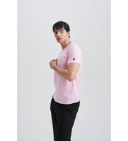 Blues Eyes Erkek Baskı T-Shirt (Pembe)