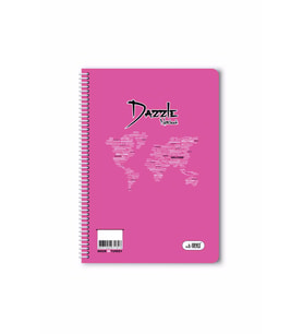 Çizgili 96 Yaprak Spiralli Defter A4 Boy Plastik Kapak (1 Adet ) (Pembe)