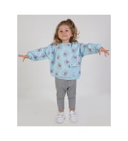 Kız Bebek&Çocuk İki İplik Kumaş Orta Kalınlıkta Örme Basic Oversize Alt Üst Eşofman Takımı (Mavi)