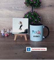 Polis Fotoğraflı Dekoratif Taş, Kupa Bardak Beyaz Hediye (Model 11)