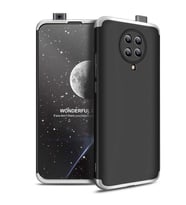 Xiaomi Poco F2 Pro Kılıf 3 Parça Slim Sert Silikon Kapak AYS (Siyah-Gri)