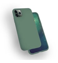 Uyumlu Model Apple iPhone 11 Pro Kılıf Lansman Silk Case (Koyu Yeşil)