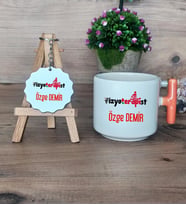 Fizyoterapist Hediye Seti Kupa Bardak T Kulplu ve Anahtarlık Tıp Bayramı Hediyesi (Model 7)