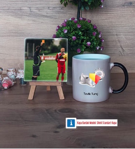 Hakem Fotoğraflı Dekoratif Taş, Kupa Bardak Beyaz Hediye (Model 9)