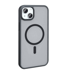iPhone 15 Plus Kılıf Magsafe Şarj Özellikli Mat Arka Yüzey Sio Kılıf (Siyah)