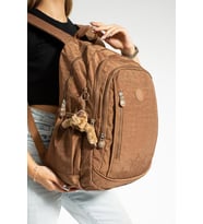 571 Collection Sırt Çantası Unisex 43*30 Cm Okul Çantası Klinkır Kumaş (Taba)